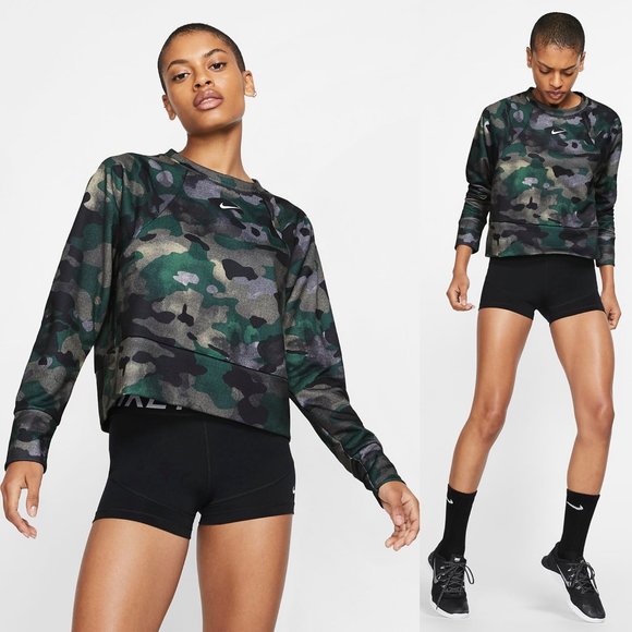 NWT Nike Dri-Fit Camo Fleece Training Sweatshirt - Picture 3 of 9